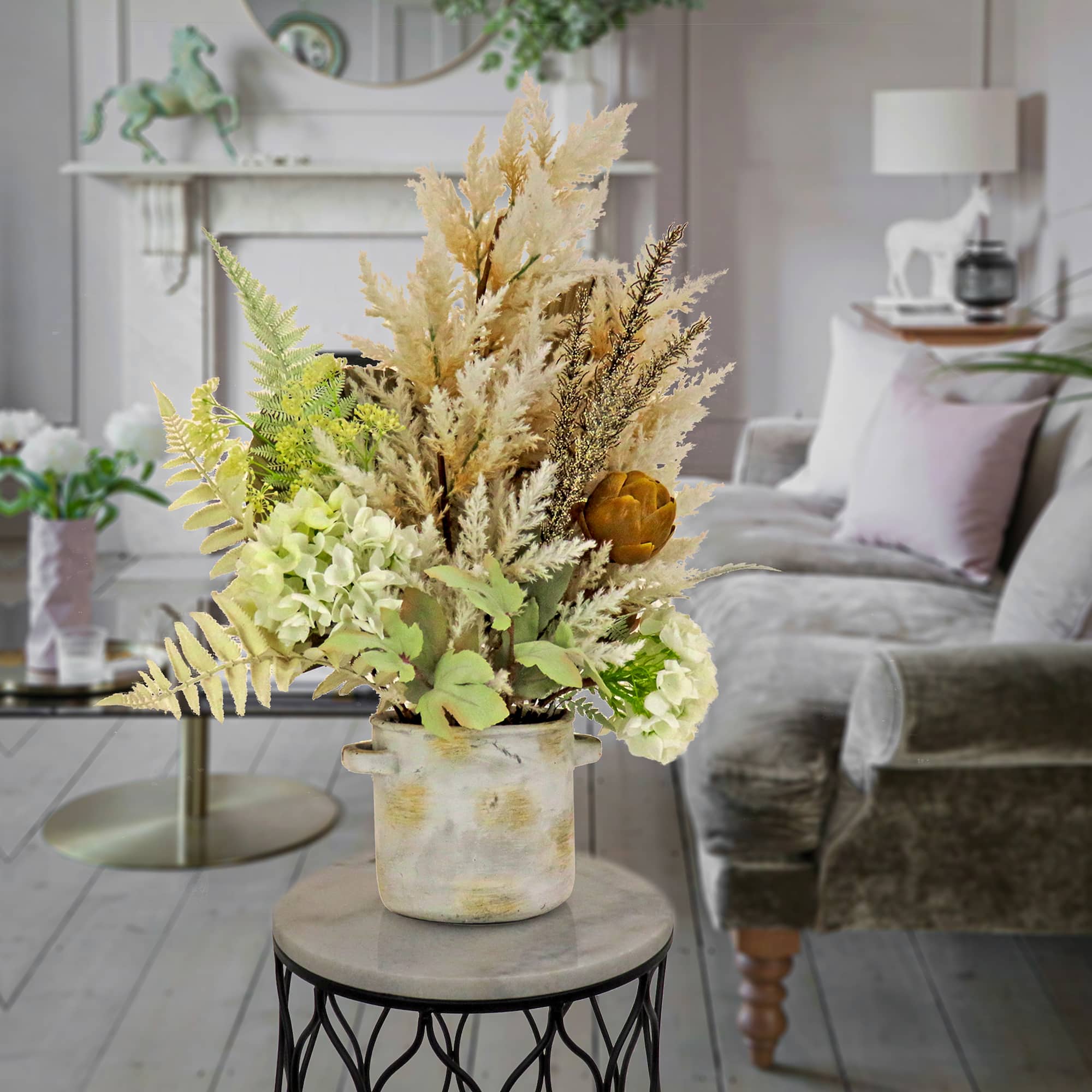 33" Potted Hydrangea & Palm Assortment